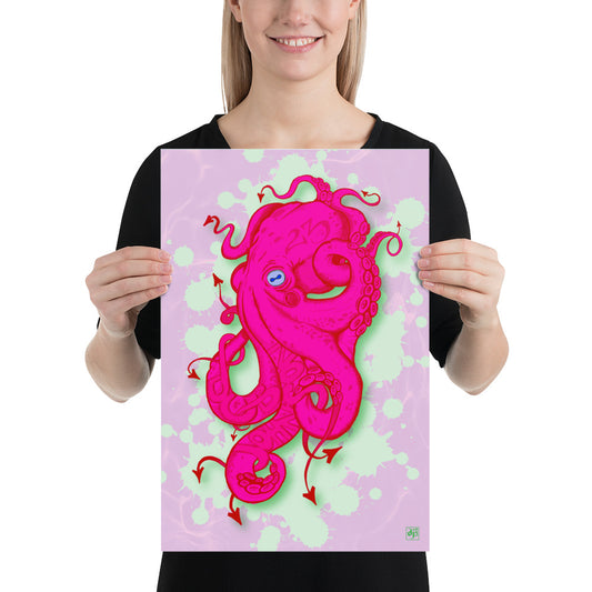 Octo-Magenta Poster
