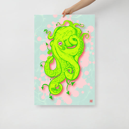 Octo-Green Poster