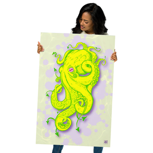 Octo-Yellow Poster